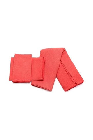 Taşlanmış Mercan Denim Pamuk Amerikan Servisi - 2&apos Li Set Acı Kahverengi
