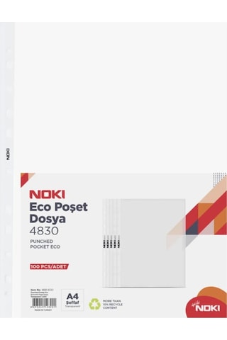 Noki Eco Poşet Dosya 100 Lü 100 Adet