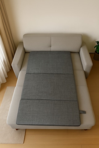 Gri Katlanır Sünger Misafir Yer Yatağı Ve Balkon Minderi 7cm Gri