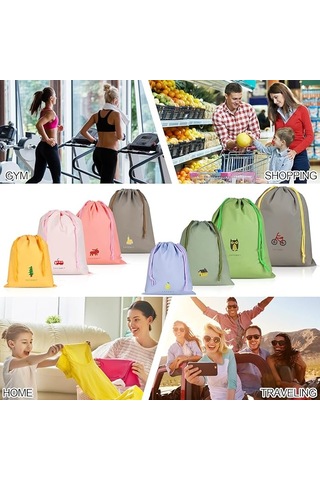 Su Geçirmez Spor Çantası 10'lu Paket Jimnastik Okul Öncesi Spor Salonu Seyahat Çantası Sırt Çantası Ayakkabı Okul Üniforması Çocuk Yetişkin Diğer