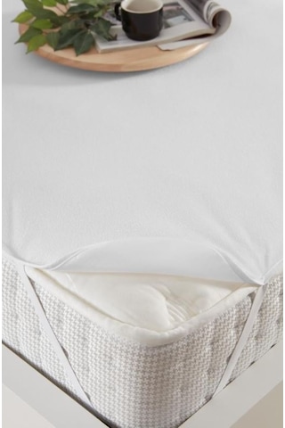 Decovilla 200X200 Pamuklu Köşe Lastikli Sıvı Geçirmez Alez