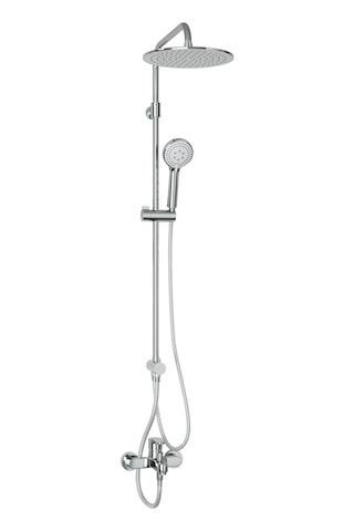 Adell Lido Rain Duş Sistemi + Lento Banyo Bataryası 2 Parça Set Parlak Krom Krom