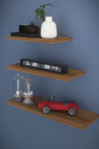 Dekorfim DF05102BR 3'lü Dekoratif Raf Duvar Rafı