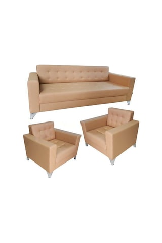 Koltukstilim Terza5 Üçlü Bekleme Takımı Kahverengi