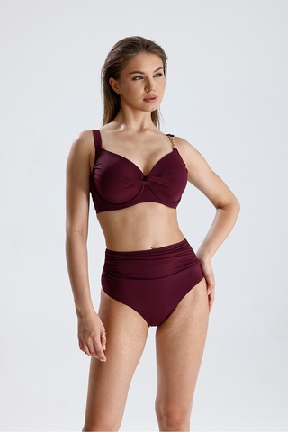 Magic Form Yüksek Bel Toparlayıcı Bikini Alt Mürdüm - 728500066 Mürdüm