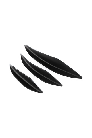 Dianziye Araba Ön Tampon Koruyucu 6 Adet Gümüşlü Akıllı Akışkanlık Direnci Ayakları - Siyah