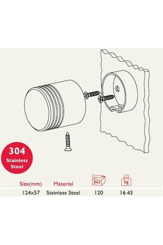 Gürçay Paslanmaz Kapı Kolu Tokmak