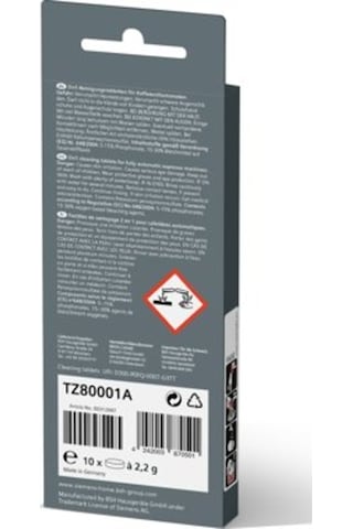 Siemens Tz80001A Kahve Makinesi Temizleme Tableti