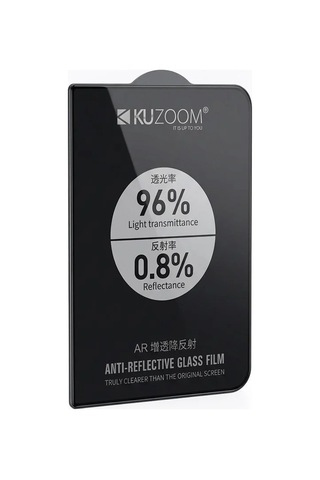 Kuzoom Ar Apple iPhone 17/16 Pro Uyumlu Yansıma Önleyici Şeffaf Cam Ekran Koruyucu Cep Telefonu Açık Hava