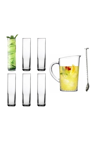 Paşabahçe Kokteyl Seti Uzun Bardak+sürahi+kaşık 8 Parça