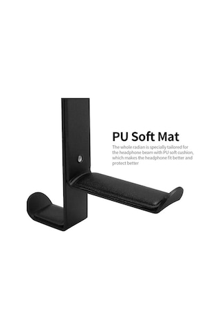 Fastbuy Kırmızı Metal Kulaklık Tutucu: Açılı, Kayma Azaltıcı, Masa Üstü Klemeli, Pu Yastıklı, Tek Bütünlük, Hızlı Montaj