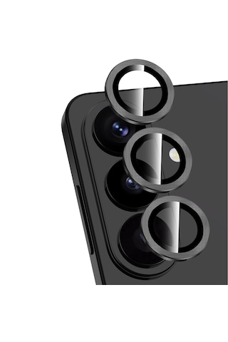 Forzacase Samsung Galaxy S26 Plus İle Uyumlu Kamera Camı Lens Koruyucu Halka Seti - Fc381 Siyah