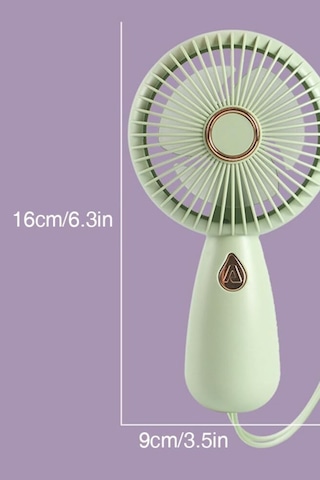 Şarjlı Sessiz Güçlü El Fanı Mini Taşınabilir Usb Vantilatör 5 Pervaneli Fan