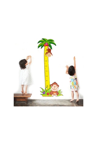 Boy Ölçer Sticker Zürafa Aslan Kuş Ayıcık Büyüme Tablosu Cetveli (283263921)