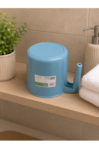 Yuvarlak Şeffaf Maşrapa 1,5 L Mavi