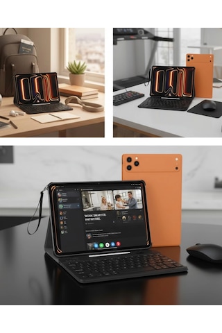 Tablet Pc Klavyeli Set Geniş Ekran Yüksek Depolama Ve Android Sistem