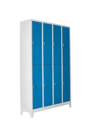 Jessan Ofis 8 li Soyunma Dolabı Gri-Mavi