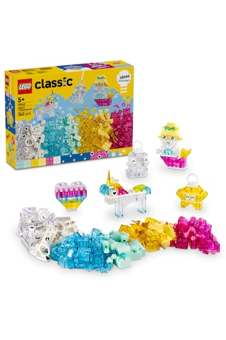 LEGO® Classic Sihirli Saydam Kutu 11040 - 5 Yaş ve Üzeri Çocuklar için Yaratıcı Oyuncak Yapım Seti (340 Parça)