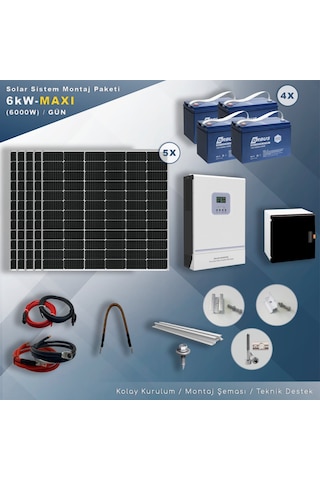 Matech 6 KW Maxi Solar Paket Sistem 6000W/gün