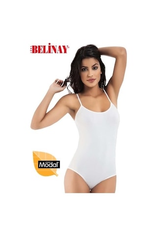 Belinay Ip Asklılı Çıtçıtlı Body Modal Yumuşak Bayan Atlet 0860