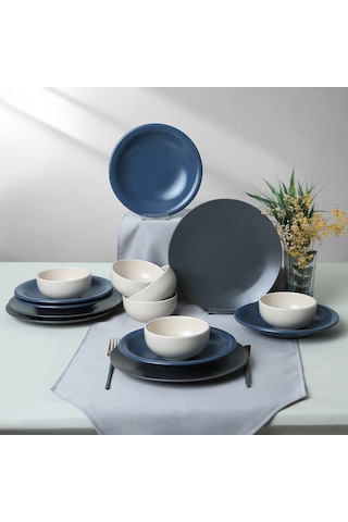 Keramika River Mix Yemek Takımı 18 Parça 6 Kişilik 399-950-959