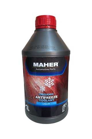 Antifiriz Kırmızı Organik -40 Derece 1 Litre