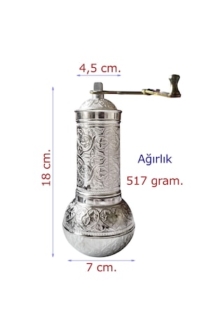 Binbir Trend Osmanlı Kahve Değirmeni ve Baharat Değirmeni Btb-Gümüş