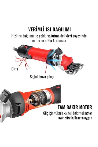 Prohummer Ph018 Koyun Keçi Kırkma Makinesi Kırmızı
