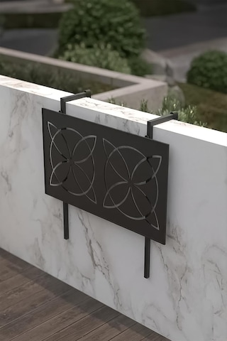 Lazer Kesim Katlanır Metal Balkon Masası Çok Renkli