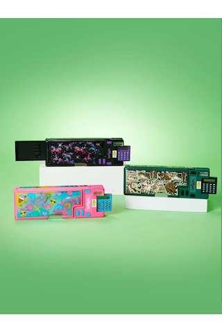 Smiggle - Wonder World Yaz Tatilim Hesap Makineli Pop Out Otomatik Kalem Kutusu