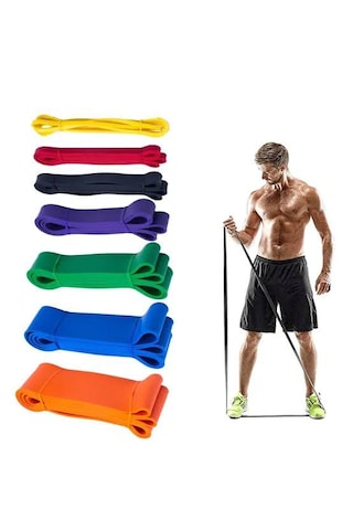 Orta Seviye 10-30 Kg Direnç Bandı Yoga Pilates Lastiği/training Siyah