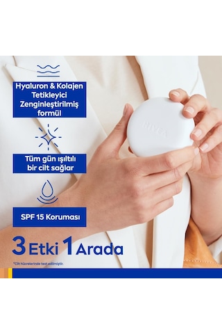 Nivea Cellular Expert Finish 3 in1 Cushion Renkli Yüz Bakım Kremi 01 Açık Ton 15 ML