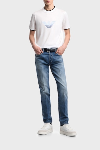 Emporio Armani Pamuk Karışımlı Slim Fit Bisiklet Yaka T Shirt Erkek T Shirt Em005271 Af10017 U0003 Beyaz