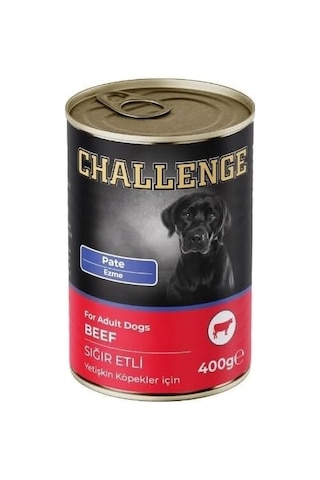 Challenge Konserve Köpek Sığır Etli Pate 400 Gr