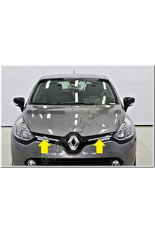 DB Chrome Renault Clio 4 Ön Panjur Nikelajı 2012-2017 2 Parça P.Ç