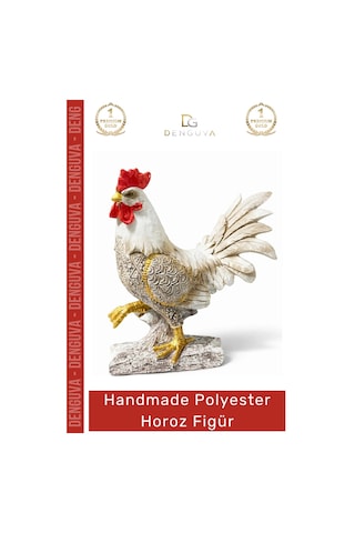 Horozfigürü Dekoratif El İşçiliği Otantik Mutfak Bahçe Heykeli Modern Tasarım Polyester Horoz Figür
