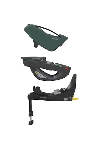 Maxi-Cosi Coral 360 Dönebilir Isofix Bazalı 2'si Bir Arada Ana Kucağı ve Oto Koltuğu Essential Green
