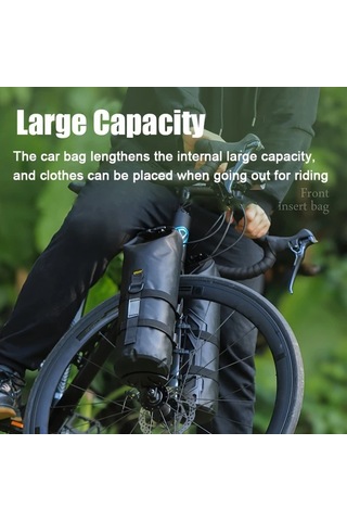 Willowhaven Road Bisiklet Çok Fonksiyonlu Ön Çatal Çantası Tpu Dağ Bisikleti Uzun Mesafe Seyahat Çantası Haki