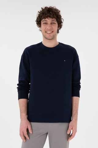 U.S. Polo Assn. Erkek Comfort Fit Bisiklet Yaka Lacivert İnce Sweatshirt 50309858-VR033