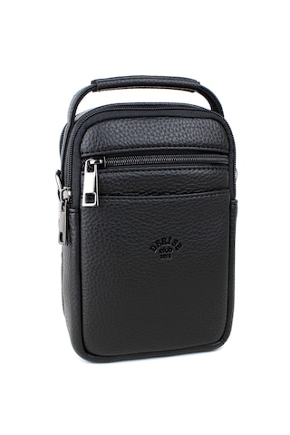 Erkek Siyah Çok Cepli Askılı El Ve Omuz Çantası Siyah