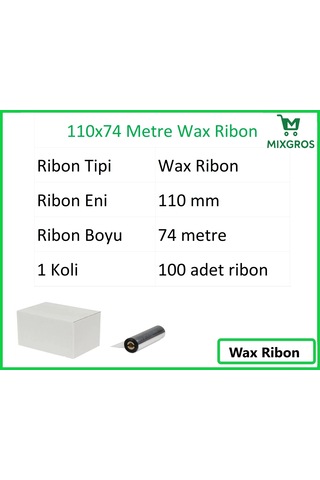 110x74 Metre Wax Ribon 100 Adet 100