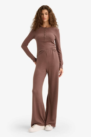 Defacto Beli Lastikli Wide Leg Geniş Paça Kahverengi Kadın Eşofman Altı F0981ax/bn258 Kahverengi