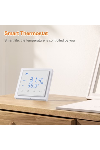 Singree Akıllı Dijital Termostat - Yerden Isıtma Kontrol Cihazı, Sıcaklık Koruma Özellikli, Beyaz Mh-1828