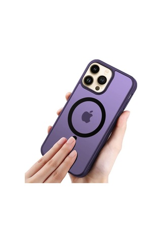 Fitcase Apple Uyumlu iPhone 14 Pro Max Magsafe Özellikli Mor Seri Kapak