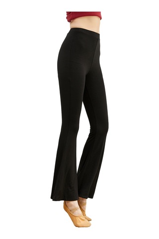 Jeemson Kadınlar İçin Modalı Spor Tayt - Dar Kalıp, Geniş Paça, Esnek Yüksek Bel - Siyah Yoga, Pilates, Rahat Giyim SiYAH