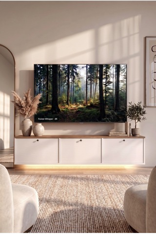 Nord Led Işıklı Tv Ünitesi Sehpası 3 Kapaklı Duvara Monte 180cm Sepet-beyaz Nd18-sw