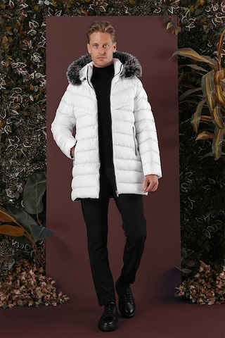 Efor Ka 076 Slim Fit Beyaz Spor Kaban Beyaz