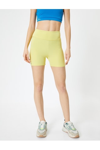 Koton Spor Biker Tayt Standart Bel Slim Fit Sarı 4sak40287nk Sarı