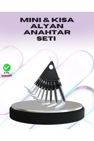 9 Parça Alyan Anahtar Seti Farklı Metrik Ölçü Pratik Taşıma 50424951