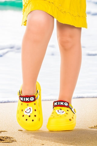 Kiko Kids Twg 755-1 Plaj Havuz Eva Kız Çocuk Terlik Sarı